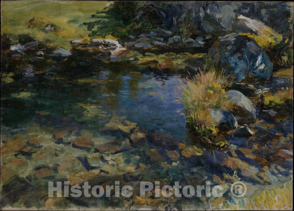 Art Print : John Singer Sargent - Alpine Pool : Vintage Wall Art