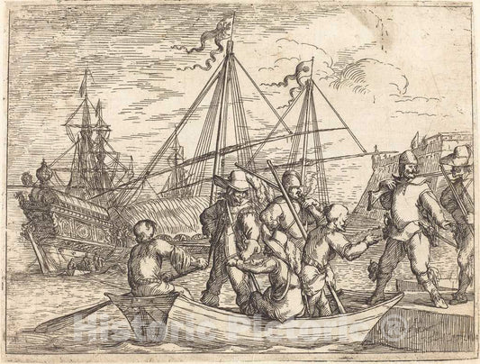 Art Print : Johann Wilhelm Baur, Capricci di varie battaglie, 1635 - Vintage Wall Art