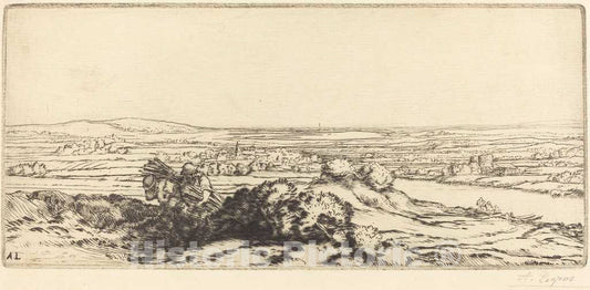 Art Print : Alphonse Legros, Valley of Dunes (La Vallee des Dunes) - Vintage Wall Art