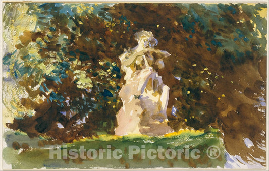 Art Print : John Singer Sargent - Boboli Garden, Florence : Vintage Wall Art
