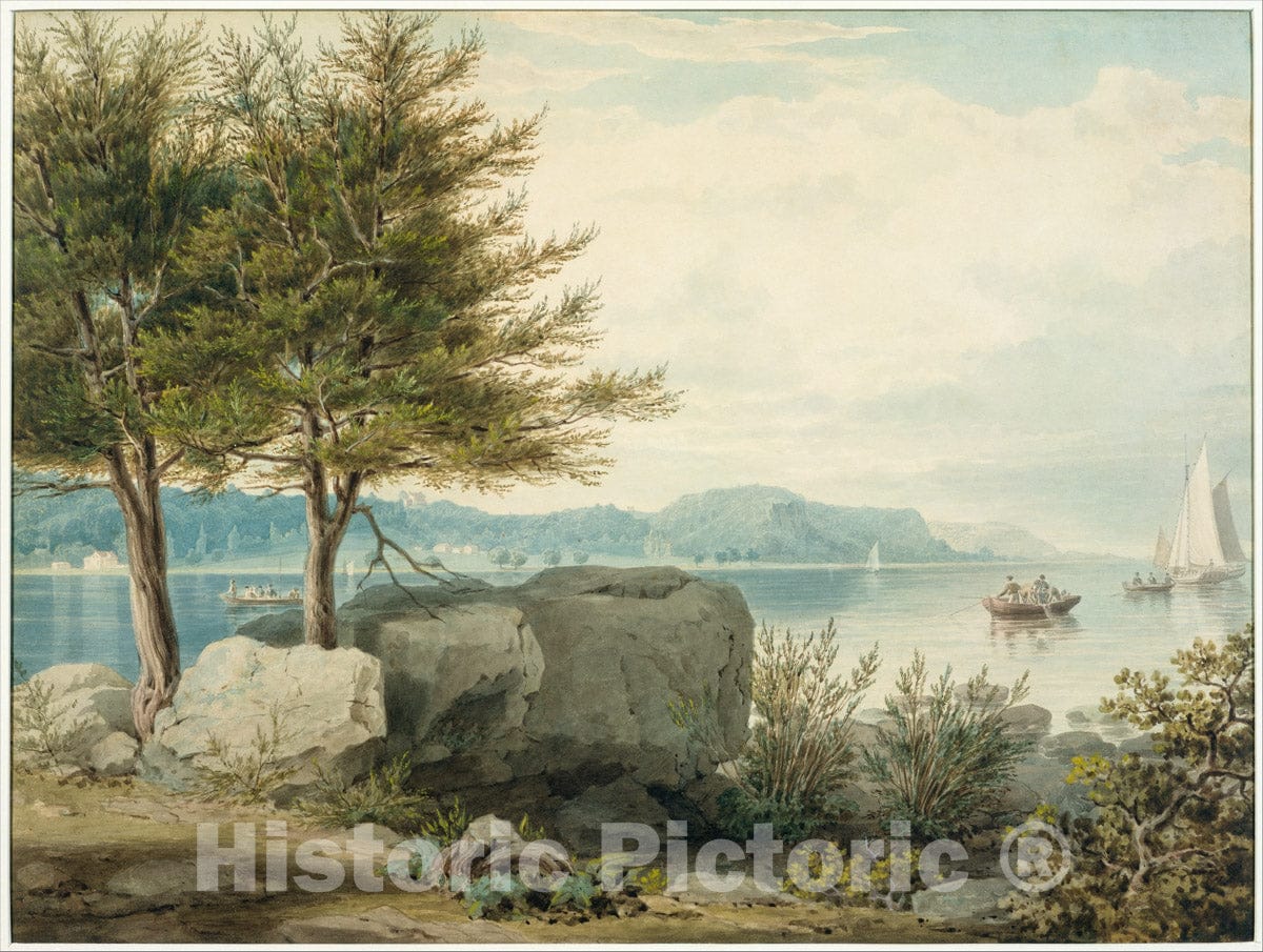 Art Print : William James Bennett - Weehawken from Turtle Grove : Vintage Wall Art