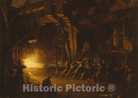 Art Print : John Ferguson Weir - Forging The Shaft : Vintage Wall Art