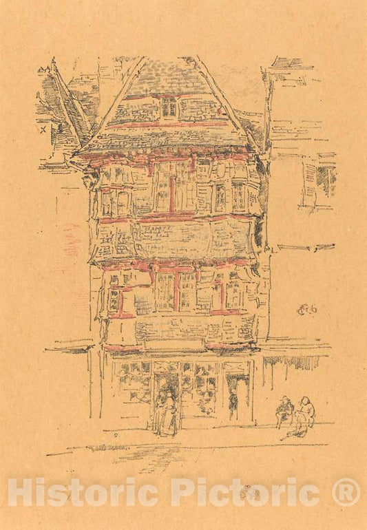 Art Print : James McNeill Whistler, Red House, Paimpol, 1893 - Vintage Wall Art