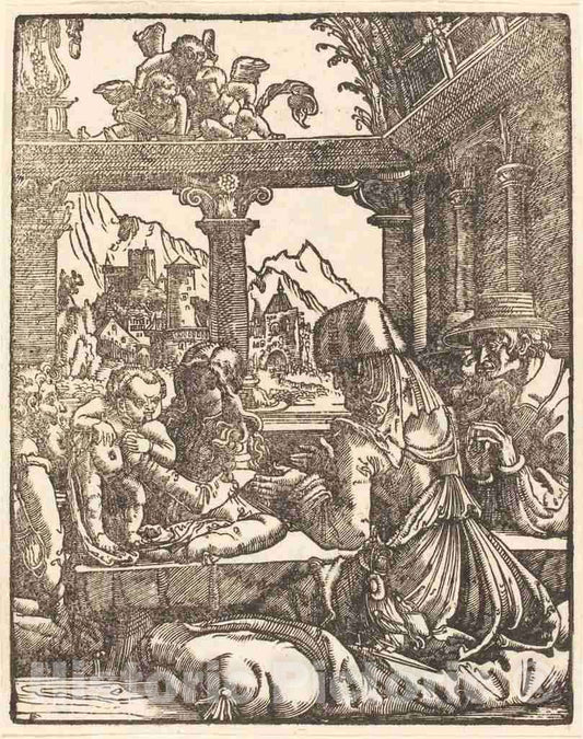 Art Print : Albrecht Altdorfer, The Holy Kinship, in or After 1520 - Vintage Wall Art