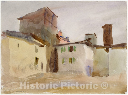Art Print : John Singer Sargent - Borgo San Lorenzo (2) : Vintage Wall Art