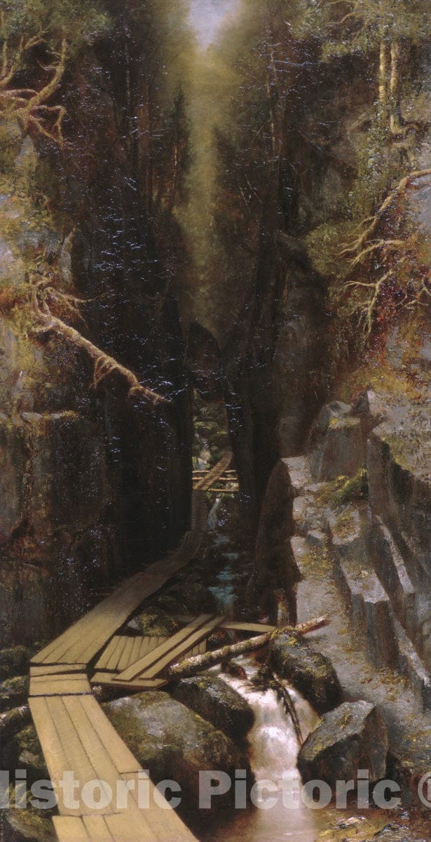 Art Print : Ralph Albert Blakelock - The Boulder and The Flume : Vintage Wall Art