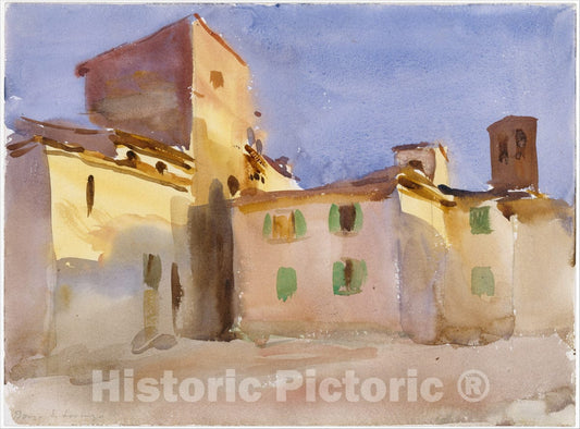 Art Print : John Singer Sargent - Borgo San Lorenzo (1) : Vintage Wall Art