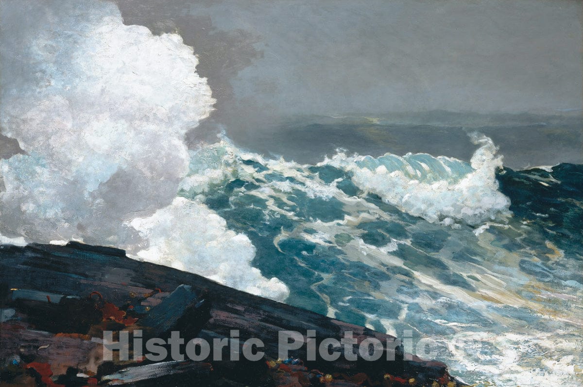 Art Print : Winslow Homer - Northeaster : Vintage Wall Art