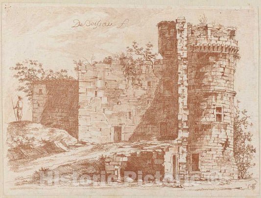 Art Print : Jacques de Boissieu, Landscape, 1759 - Vintage Wall Art