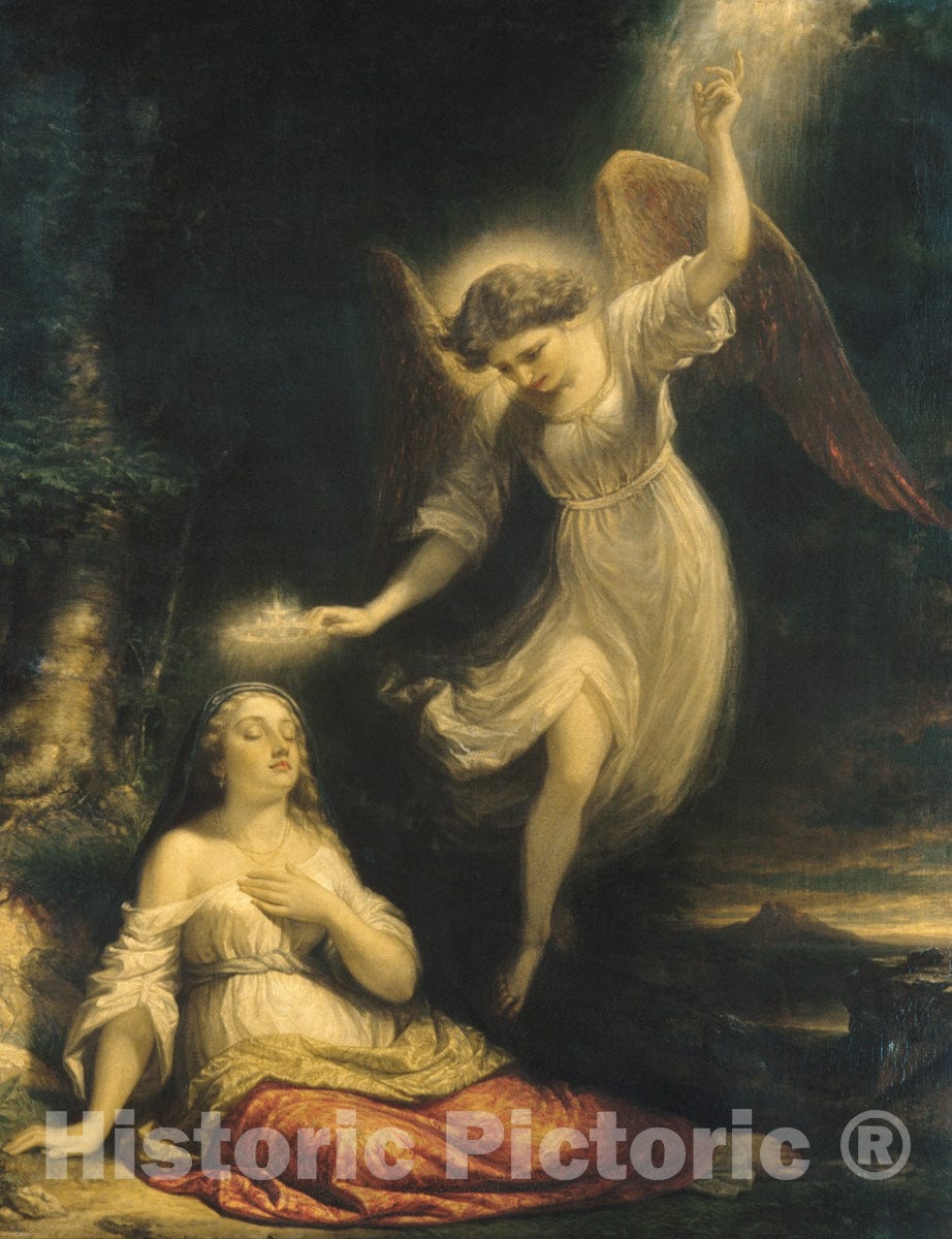 Art Print : Daniel Huntington - Mercy's Dream : Vintage Wall Art