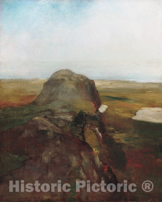 Art Print : John La Farge - Autumn Study, View Over Hanging Rock, Newport, R.I. : Vintage Wall Art