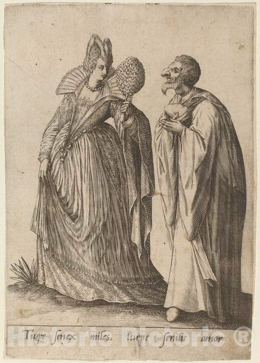Art Print : Boissard After Boissard, Masquerades, 1570-1650 - Vintage Wall Art