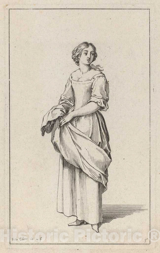 Art Print : Jacques SÃ©bastien Le Clerc, Figures Ã  la Mode, 1685 - Vintage Wall Art