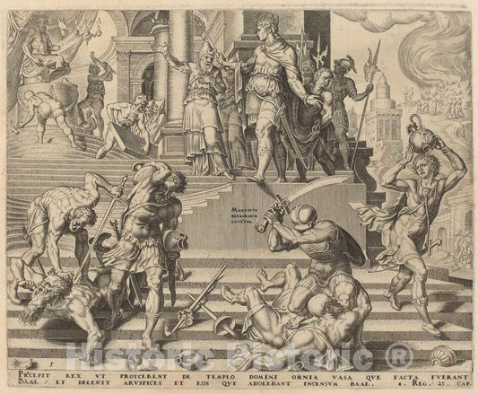 Art Print : Philip Galle, Story of Josiah, 1569 - Vintage Wall Art