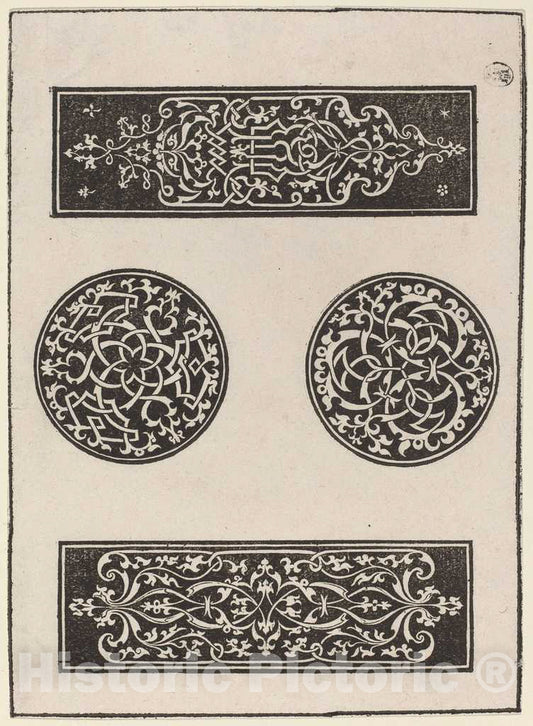 Art Print : Peter FlÃ¶tner, Decorative Panels, 1546 - Vintage Wall Art