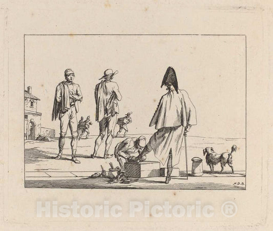 Art Print : Jean Duplessis-Bertaux, Untitled from Receuil de Cent sujets, c.1802 - Vintage Wall Art