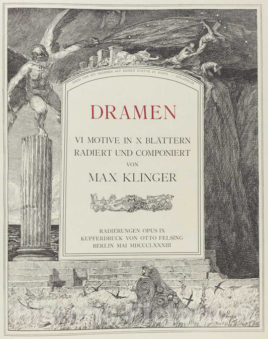 Art Print : Max Klinger, Title Page, 1883 - Vintage Wall Art