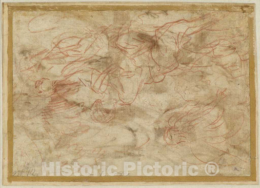 Art Print : Pier Francesco Mola, The Angel Appearing to Hagar in The Desert, c. 1660 - Vintage Wall Art