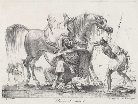 Art Print : Antoine-Jean Gros, Arabe du dsert (Desert Arab), 1817 - Vintage Wall Art