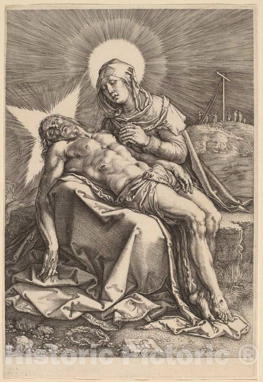 Art Print : Hendrik Goltzius, PietÃ , 1596 - Vintage Wall Art