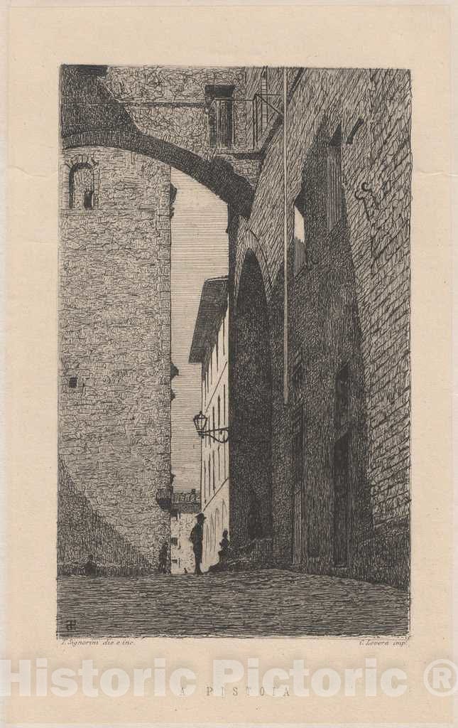 Art Print : Telemaco Signorini, A Pistoia [in Pistoia], 1872 - Vintage Wall Art