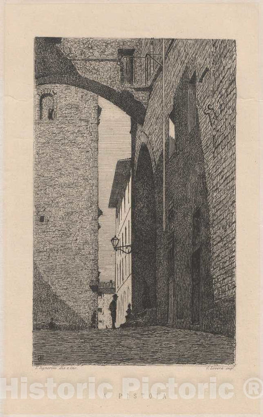 Art Print : Telemaco Signorini, A Pistoia [in Pistoia], 1872 - Vintage Wall Art