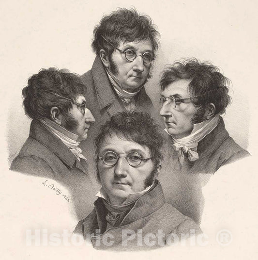 Art Print : Louis-LÃ©opold Boilly, Self Portrait, 1832 - Vintage Wall Art