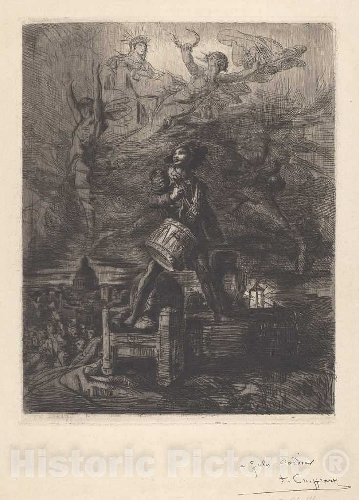 Art Print : FranÃ§ois-Nicolas Chifflart, La France LibÃ©ratrice, 1859 - Vintage Wall Art