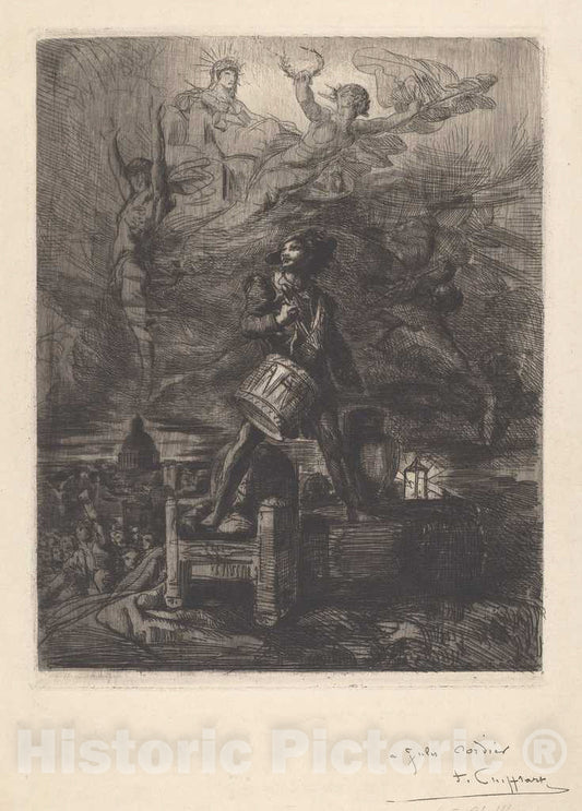 Art Print : FranÃ§ois-Nicolas Chifflart, La France LibÃ©ratrice, 1859 - Vintage Wall Art