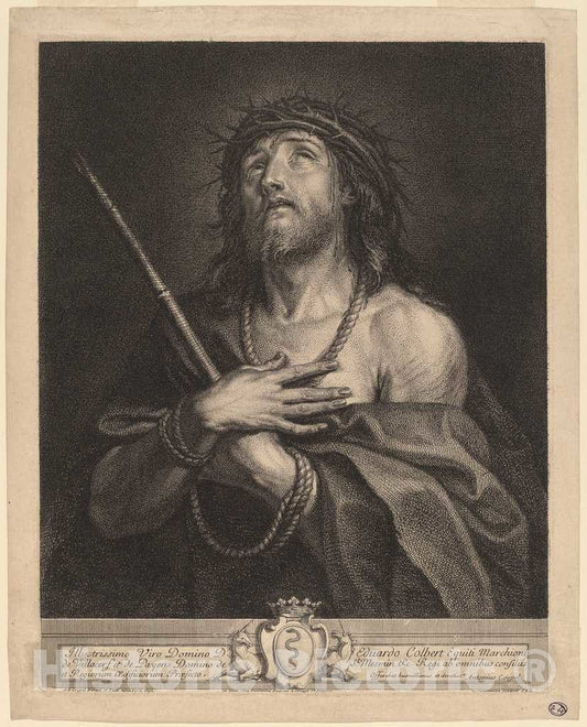 Art Print : Antoine Coypel, Christ as Man of Sorrows, 1692 - Vintage Wall Art