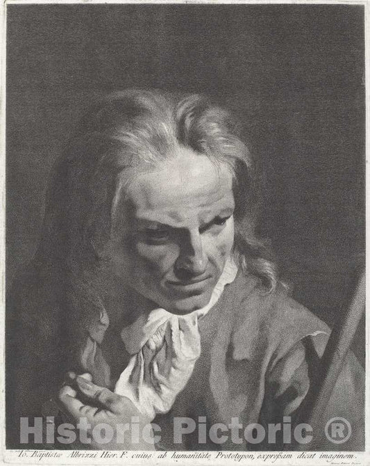 Art Print : Pitteri After Battista Piazzetta, A Gentleman Pilgrim with a Rosary, 1740s - Vintage Wall Art