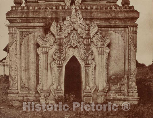 Art Print : Linnaeus Tripe, Tsagain Myo: Doorway of a Small Pagoda, August 29-30, 1855 - Vintage Wall Art