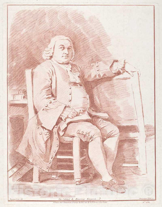 Art Print : Demarteau, After Fragonard, Jacques-Onesyme Bergeret de Grancourt, 1770 - Vintage Wall Art