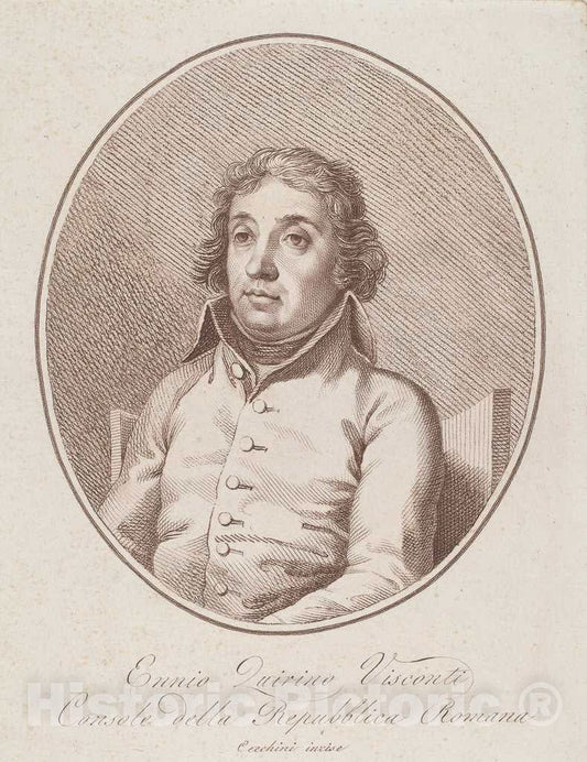 Art Print : Francesco Cecchini, Ennio Quirino Visconti, 1790s - Vintage Wall Art