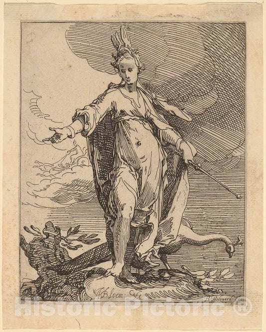 Art Print : Abraham Bloemaert, Juno, c.1610 - Vintage Wall Art