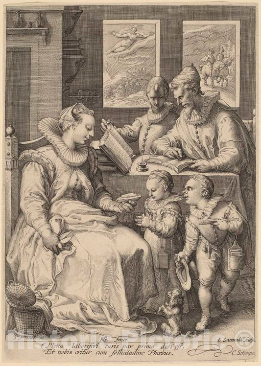 Art Print : Saenredam, After Goltzius, Morning, c.1595-1598 - Vintage Wall Art
