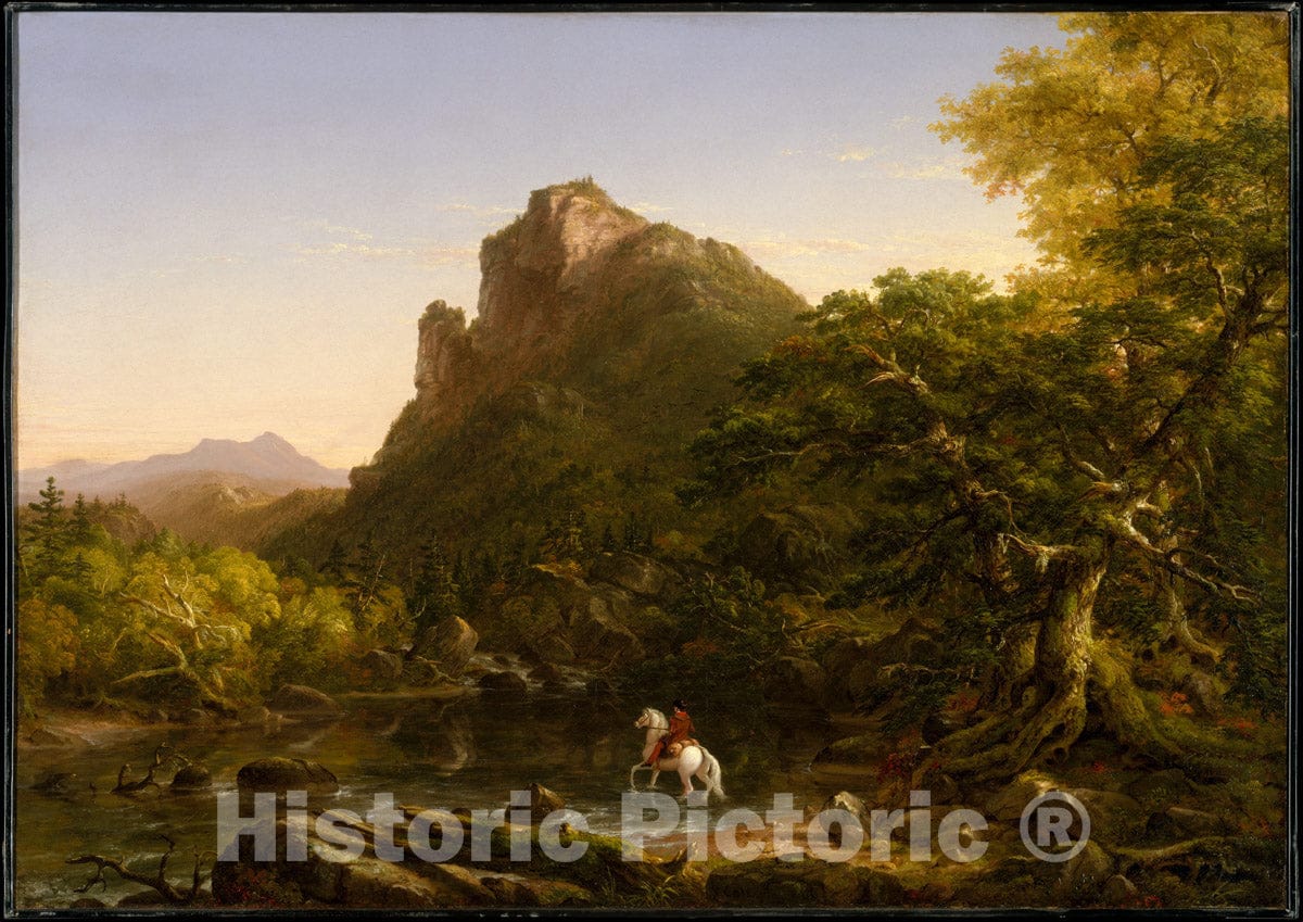 Art Print : Thomas Cole - The Mountain Ford : Vintage Wall Art