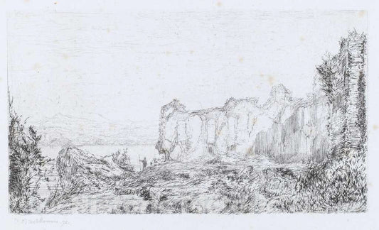 Art Print : Giberto Borromeo Arese, Castellammare, 1870 - Vintage Wall Art