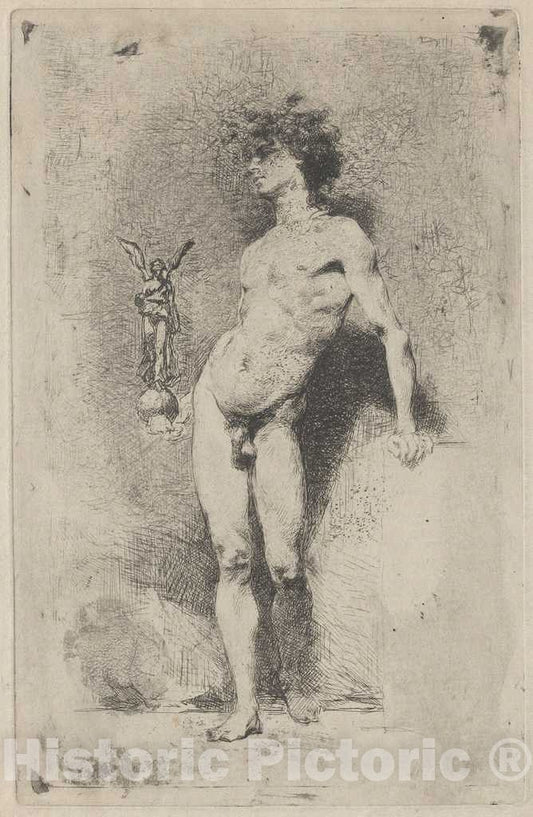 Art Print : Mariano Fortuny y CarbÃ³, La Victoire (Victory), 1865 - Vintage Wall Art