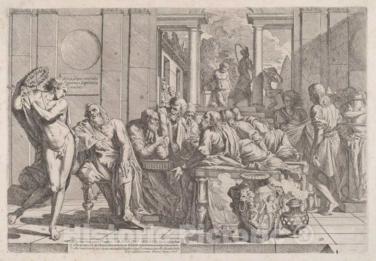 Art Print : Pietro Testa, The Symposium, 1648 - Vintage Wall Art