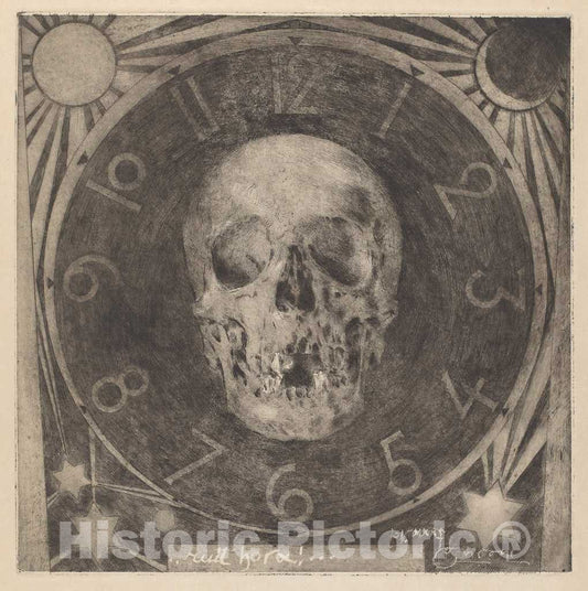 Art Print : Luigi Conconi, Ruit Hora [Fleeting Time], 1893 - Vintage Wall Art