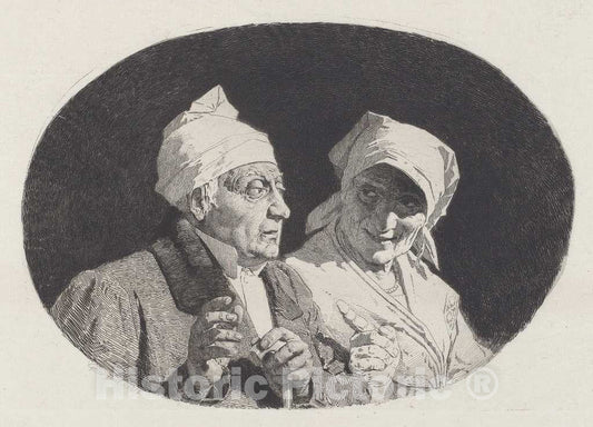 Art Print : Alberto MASO Gilli, Un rimprovero [A Reprimand], 1874 - Vintage Wall Art