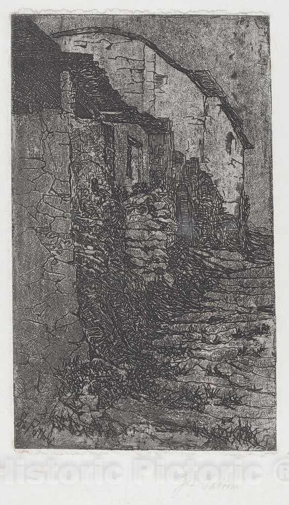 Art Print : Giovanni Fattori, Bauco Near Rome [Bauco presso Roma], c. 1904 - Vintage Wall Art