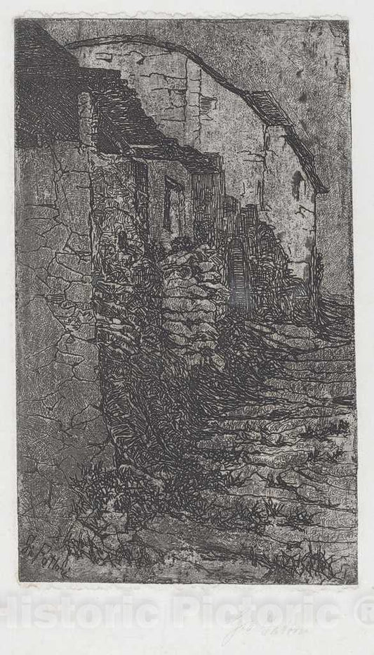 Art Print : Giovanni Fattori, Bauco Near Rome [Bauco presso Roma], c. 1904 - Vintage Wall Art