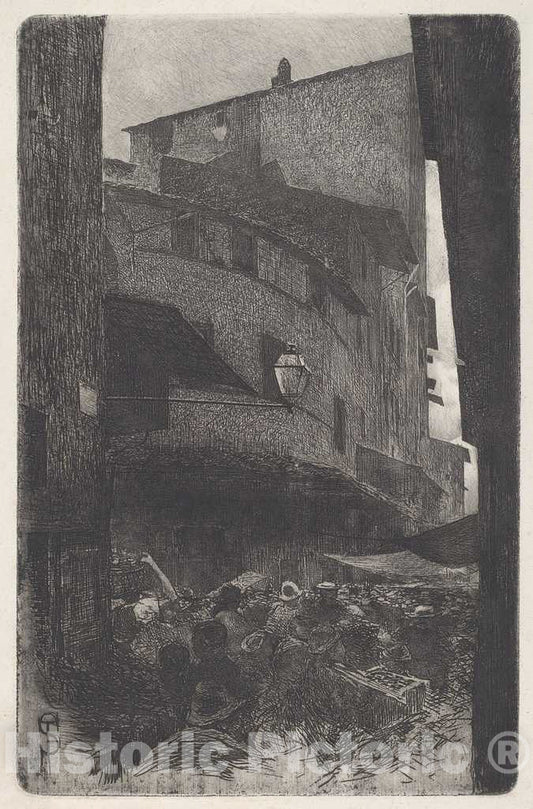Art Print : Telemaco Signorini, Santa Maria Della Tromba, 1886 - Vintage Wall Art
