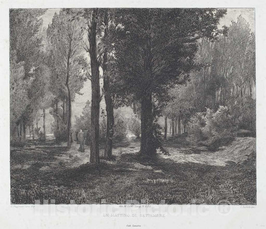 Art Print : Turletti, After Pugliese-Levi, Un mattino di settembre [A September Morning], 1885 - Vintage Wall Art