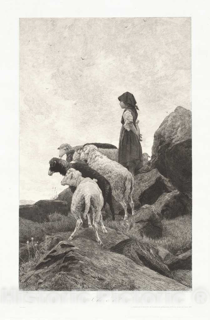 Art Print : Turletti, After Stefano Bruzzi, What is It? (Che c'Ã¨?), 1887 - Vintage Wall Art