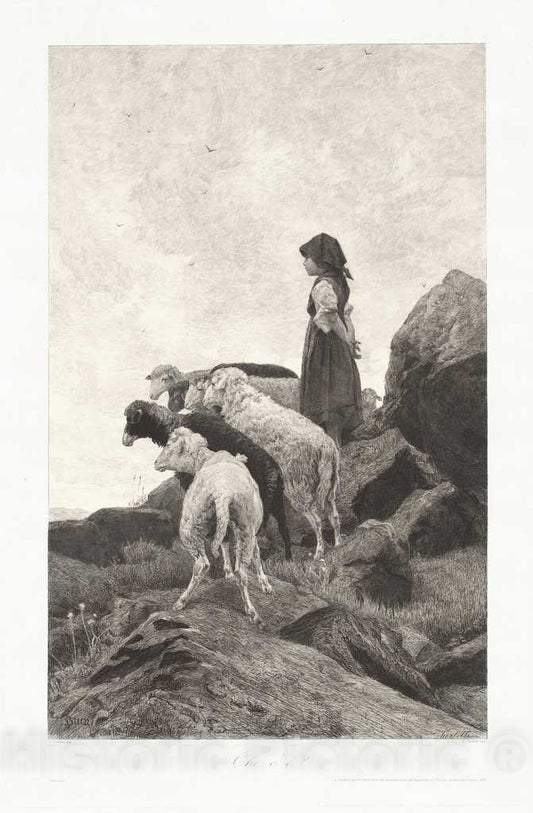 Art Print : Turletti, After Stefano Bruzzi, What is It? (Che c'Ã¨?), 1887 - Vintage Wall Art
