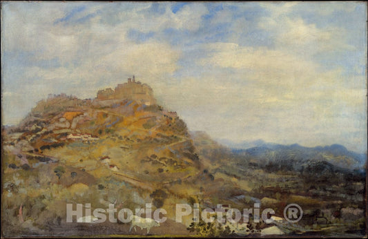 Art Print : Arthur B. Davies - Italian Hill Town : Vintage Wall Art