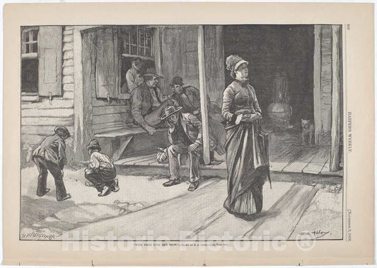 Art Print : Frederick Juengling, with Pride Upon Her Brow, 1878 - Vintage Wall Art